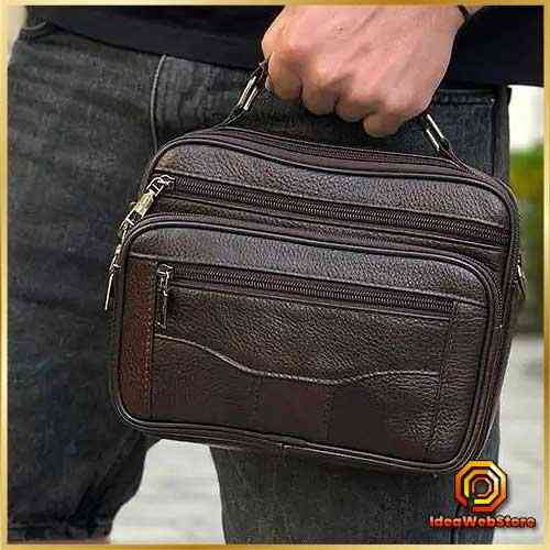 Качественная мужская сумка из натуральной кожи коричневая, сумка мессенджер, барсетка кожаная, сумка Bexhill Киев