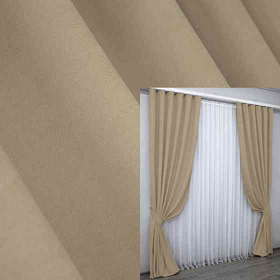 Комплект готових штор VR-Textil Мікровелюр SPARTA № 1032ш Темний беж100х285 см 2 шт (31-344) Київ