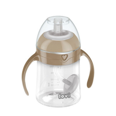 Поїльник-непроливайка Lovi з трубочкою та обтяжувачем 150 мл - коричнева (35/363) Вінниця - фото 1