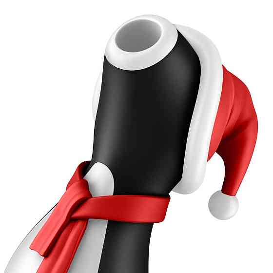 Вакуумний кліторальний стимулятор Satisfyer Penguin Holiday Edition, у шапочці та шарфі Sex Aura Київ