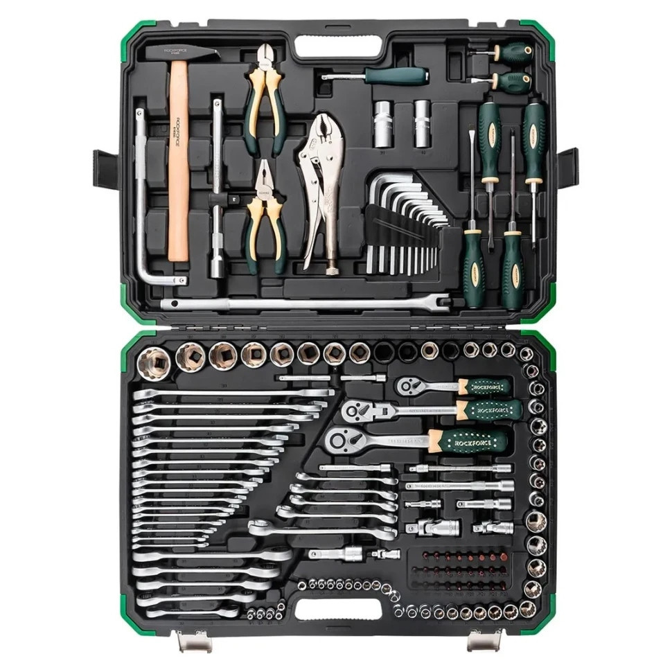 Набір інструментів 142+6пр. 1/2", 1/4",3/8" Rockforce RF-41421-5GOLD Одеса - фото 1