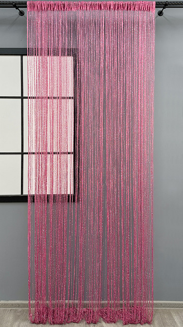 Шторы-нити с люрексом Малиновый 300х300см 1 шт (61-125) Киев - изображение 2