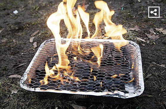 Одноразовый мангал 25 на 32 см разноцветный Киев - изображение 2