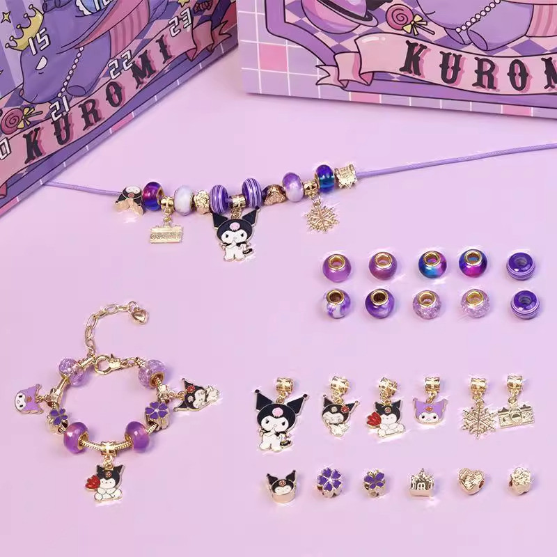 Дитячий набір для творчості для створення шарм браслетів і кольє Адвент-календар Куромі фіолетовий Київ - фото 5