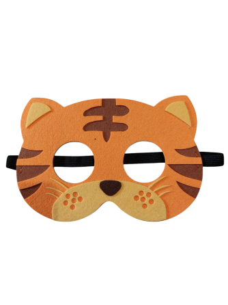 Дитяча маска з фетру Тигр one size різнобарвний Київ