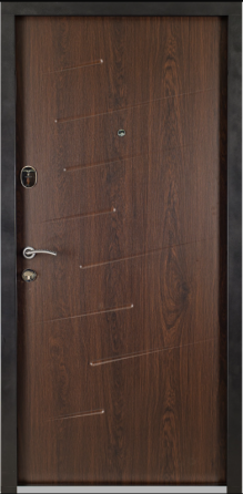 Двері вхідні Наші Двері РУБІЖ Крапелька Каштан 860х2040 мм Київ