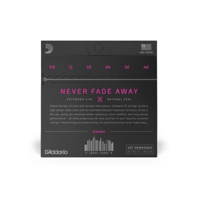 Струны для гитары D'Addario XT Electric Nickel Plated Steel Super Light (09-42) (XTE0942) Винница - изображение 3