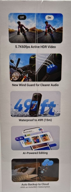 Insta360 X5 8K 360 Action Cam open box. Харків - фото 1