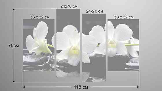 Модульна картина Квіти Орхідея Art-26_4 Київ