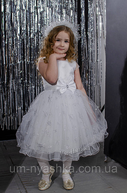 Платье Снежинка нарядное белое платье со снежинками Снежинка со снежинками Кривой Рог - изображение 2