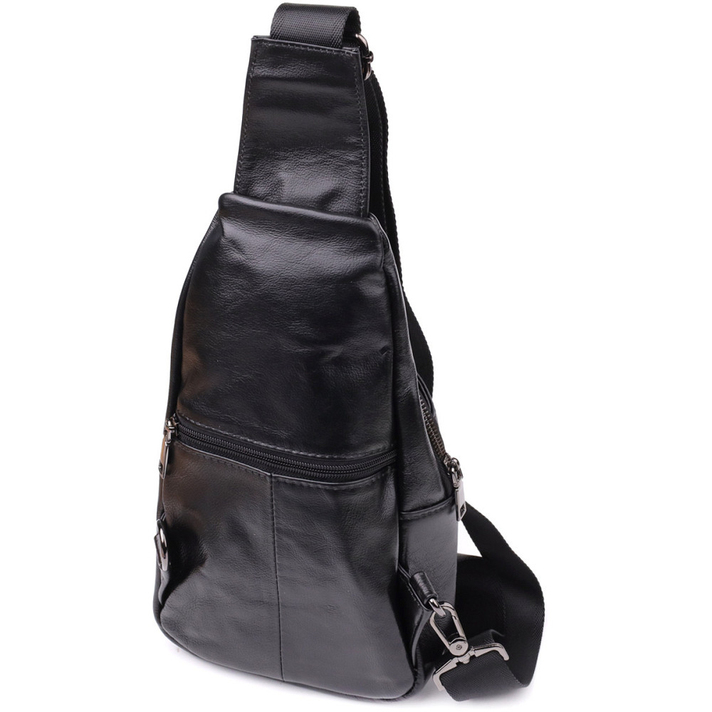 Мужская сумка через плечо из натуральной кожи Черный (Vintage) Киев - изображение 6