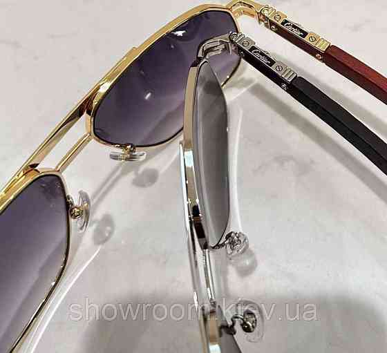 Чоловічі сонцезахисні окуляри (0652) gold Lux Київ
