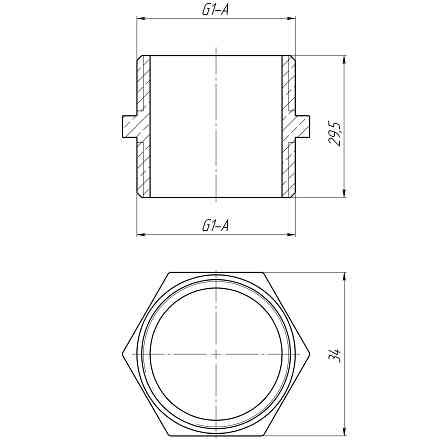 Ніпель 1″ЗЗ латунний LN552S OPTIMUM Киев