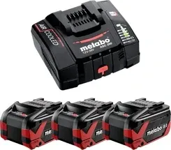 Podstawowy zestaw Metabo 3x Акумулятор LiHDX 18 V 8,0 Ah ( 624975000 ) + ładowarka ASC 290 627370000 Київ - фото 1