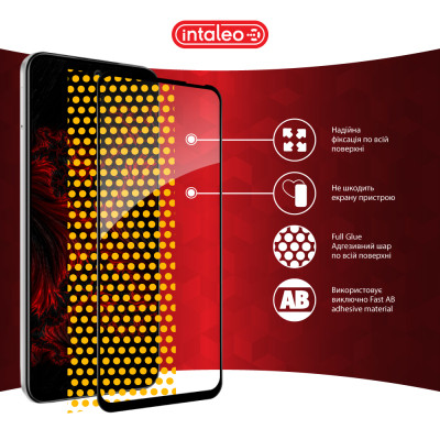 Стекло защитное Intaleo Full Glue Tecno Spark 30C Black (1283126599361) Винница - изображение 7