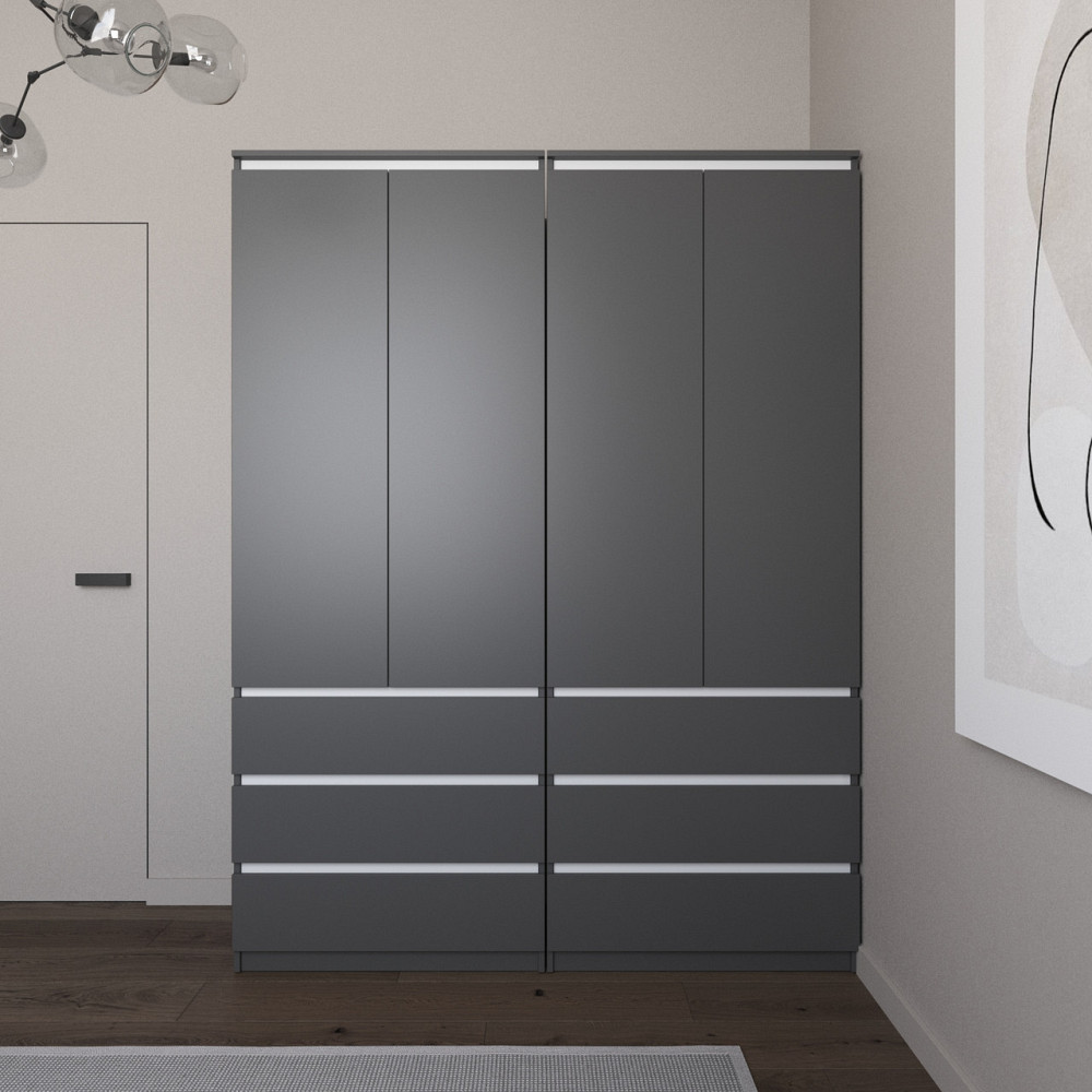 Шафа для одягу VAYS зі штангою та полицями, 6 шухляд, комплект з 2 шаф R9+R16 Львів - фото 3