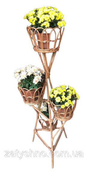 Підставка для квітів із лози для 4 вазонів Київ - фото 1
