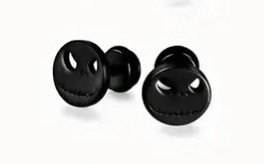 Серьги-пусеты Джек Скеллингтон «Кошмар перед Рождеством» – черный цвет, титановая сталь, готические унисекс се Киев - изображение 4