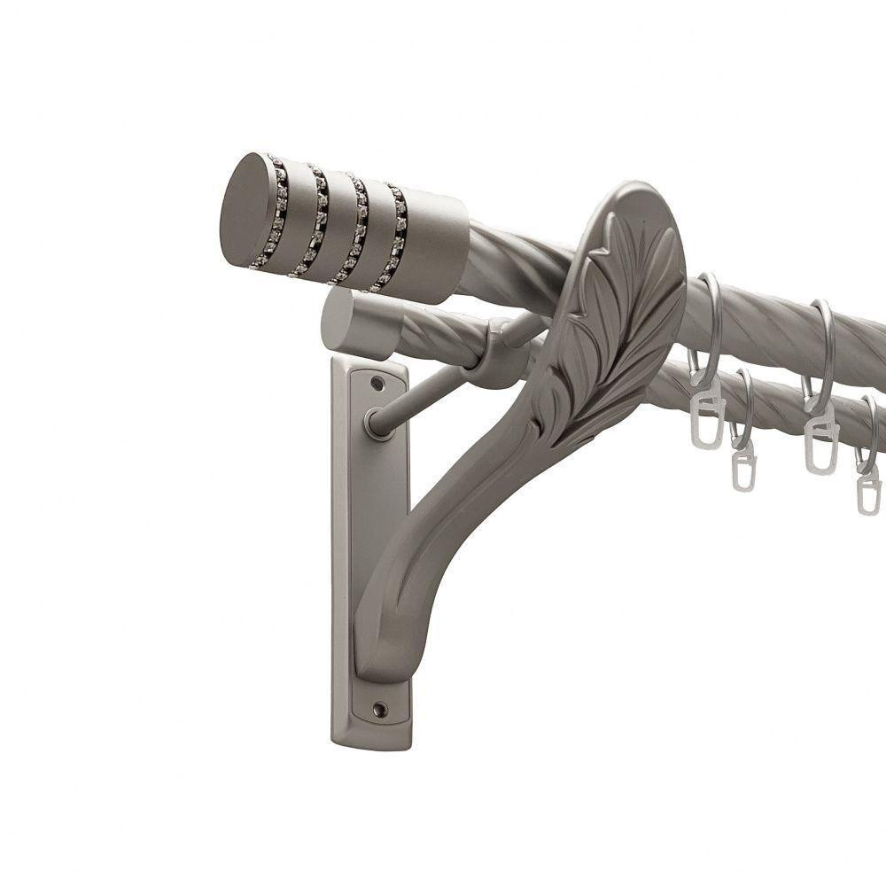 Карниз Orvit Барамелла металевий дворядний ретро скручена труба кільце металеве Сатин 25\19 мм 200 см (00-00011472) Львів - фото 1