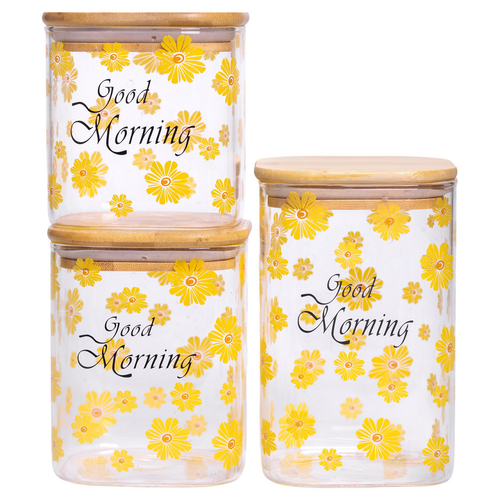 Набор банок для сыпучих продуктов с бамбуковыми крышками Киев - изображение 6