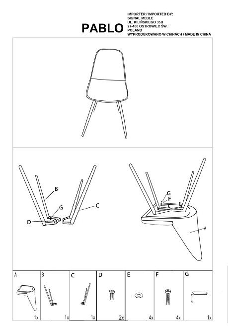 Стілець PABLO чорний каркас/сірий TAP.15 Київ - фото 2
