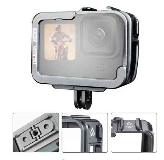 Рамка вертикальна GoPro 13/12/11/10/9 алюміній холодний башмак Telesin GP-FMS-G11-TZ Київ