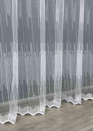 Тюль фатин с вышивкой цвет холодный белый 1730т Киев