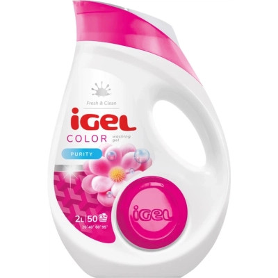 Гель для стирки iGel Color С ароматом свежести 2 л (5999577880083) Винница - изображение 1