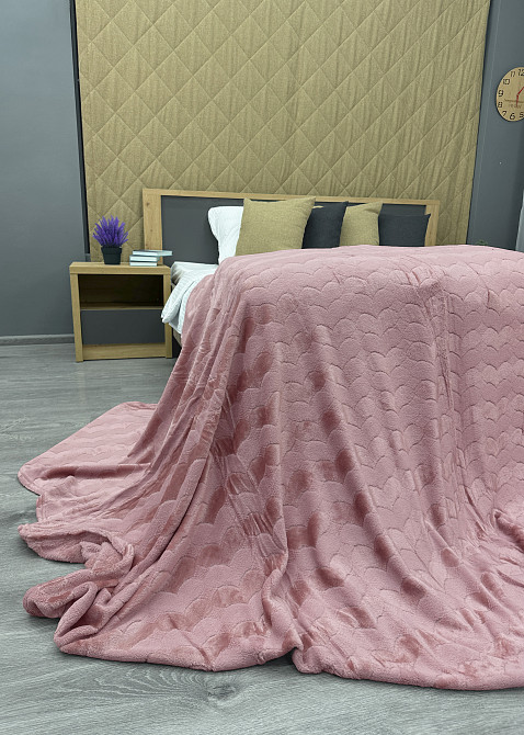 Плед-покривало 200х230 см (+-5см) Пудровий (87-249) Київ - фото 8