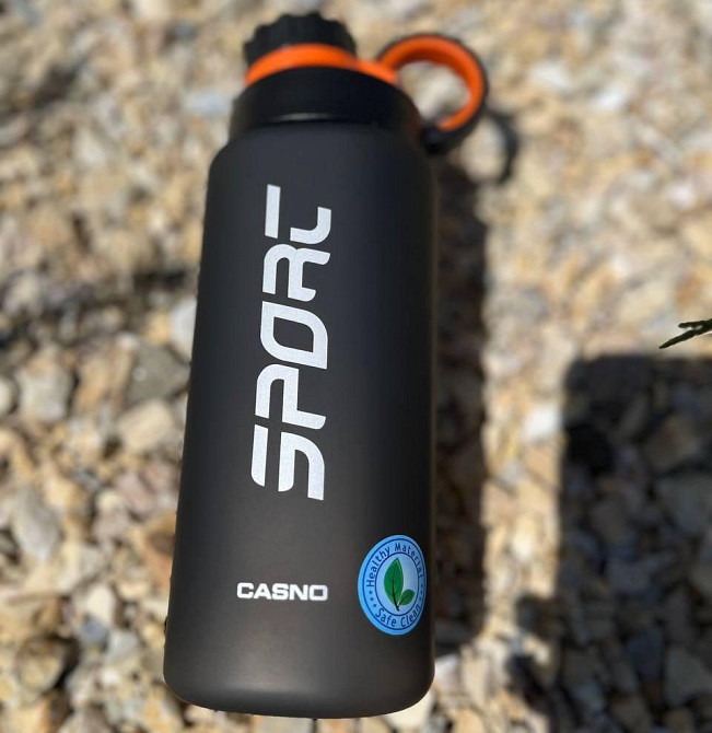Пляшка для води CASNO 800 мл KXN-1242 Чорна Каменское - изображение 8