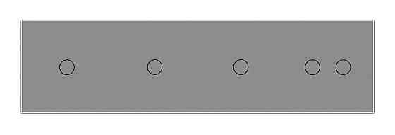Рамка 4-постова для трьох 1-сенсорних та одного 2-сенсорного вимикачів (1-1-1-2) LIVOLO, загартоване скло, сіра, 294×80 мм (VL-P701/01/01/02-8I) Коломия