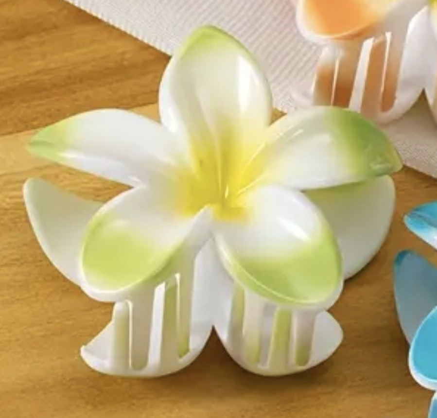 Заколка-крабік квітка Салатовий Смела - изображение 1