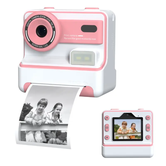 Дитяча фотокамера моментального друку DELANDA - рожева Київ