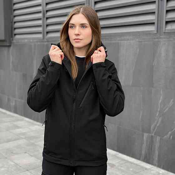 Тактическая черная демисезонная куртка для женщин Pobedov Matrix Женская Киев