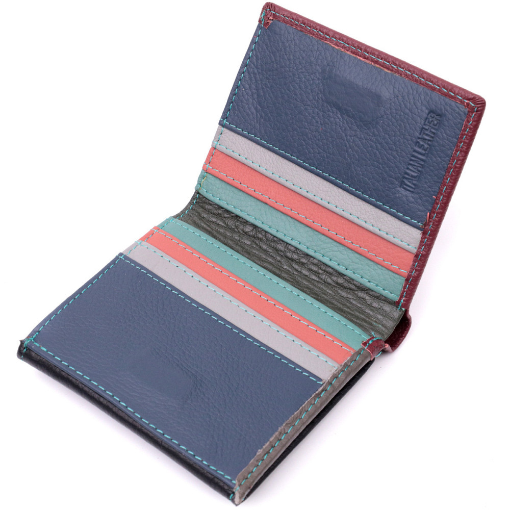 Стильний жіночий гаманець з оригінальною монетницею з натуральної шкіри Різнокольоровий (ST Leather) Київ - фото 9