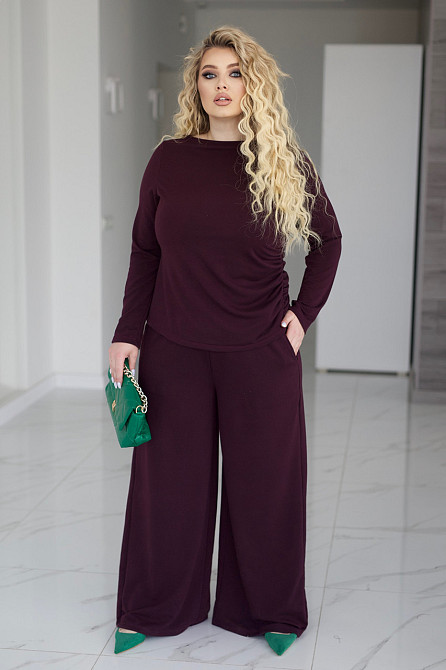 Жіночий базовий костюм з широкими штанами "Profit" | Батал Київ - фото 1