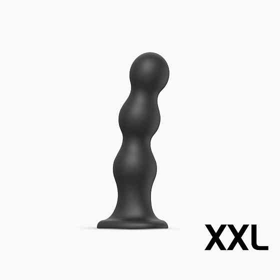 Насадка для страпона Strap-On-Me Dildo Plug Balls Black XXL Sex Aura Київ