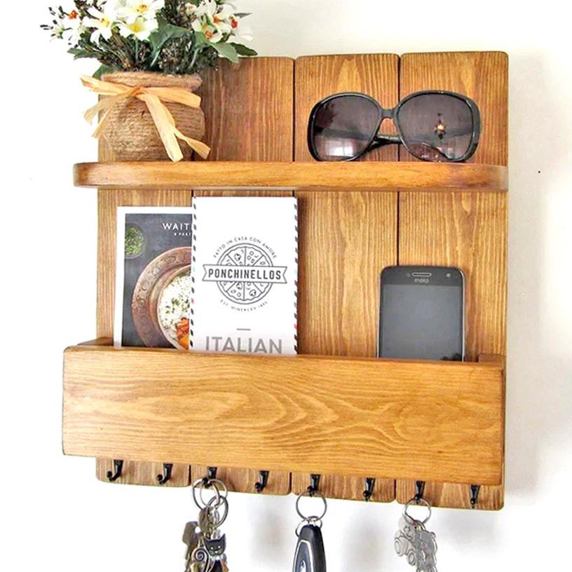 Ключниця дерев'яна "Штанді" сієна Миколаїв - фото 1