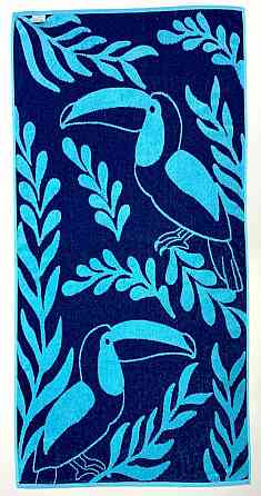 Дитячий махровий рушник Ideal Textile 70х140 см Тукани, синій 70х140 см (56860795) Чернівці