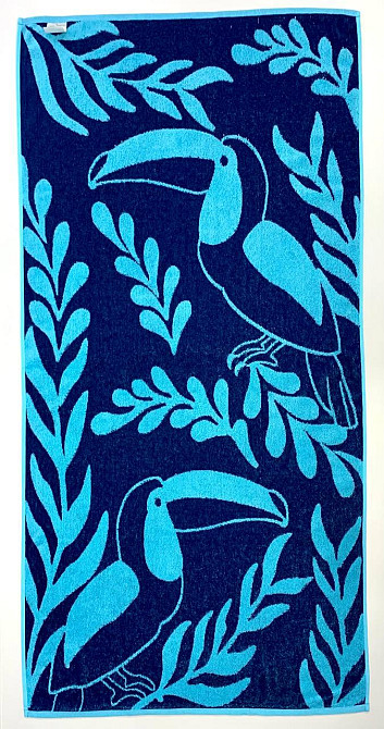 Дитячий махровий рушник Ideal Textile 70х140 см Тукани, синій 70х140 см (56860795) Чернівці - фото 4
