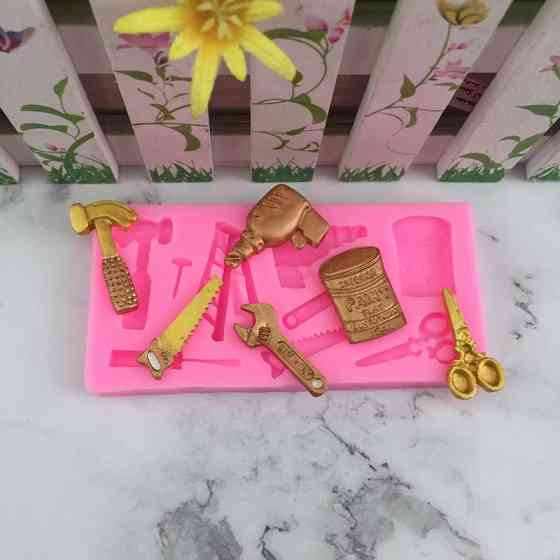 Молд силиконовый Набор инструментов 110 на 52 мм розовый Киев