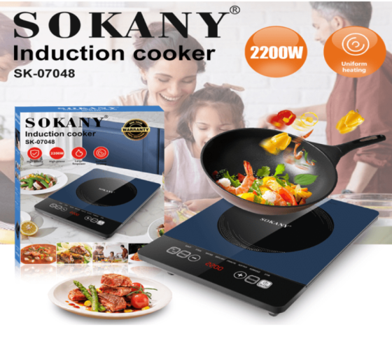 Індукційна плита SK-07048 2200 Вт, керамічна поверхня 28×28 см, компактна та потужна Одеса