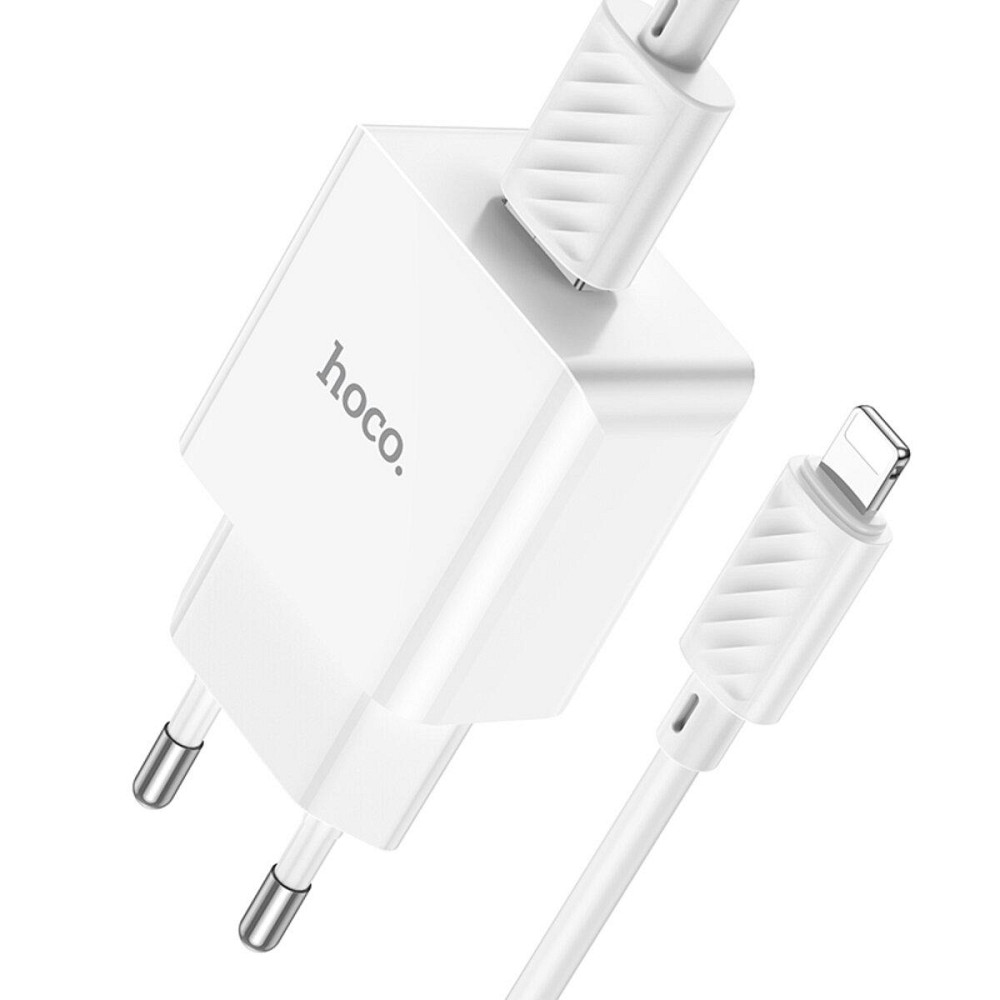 Мережевий зарядний пристрій HOCO C106A Leisure single port charger set, колір білий 6931474783899 Одеса - фото 2