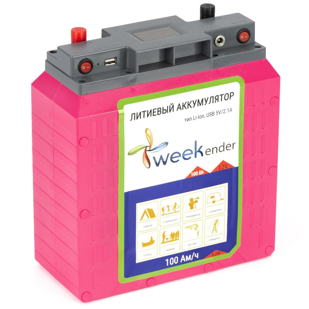 Литий-ионный аккумулятор с зарядкой Weekender 12V 100Aч Киев - изображение 1