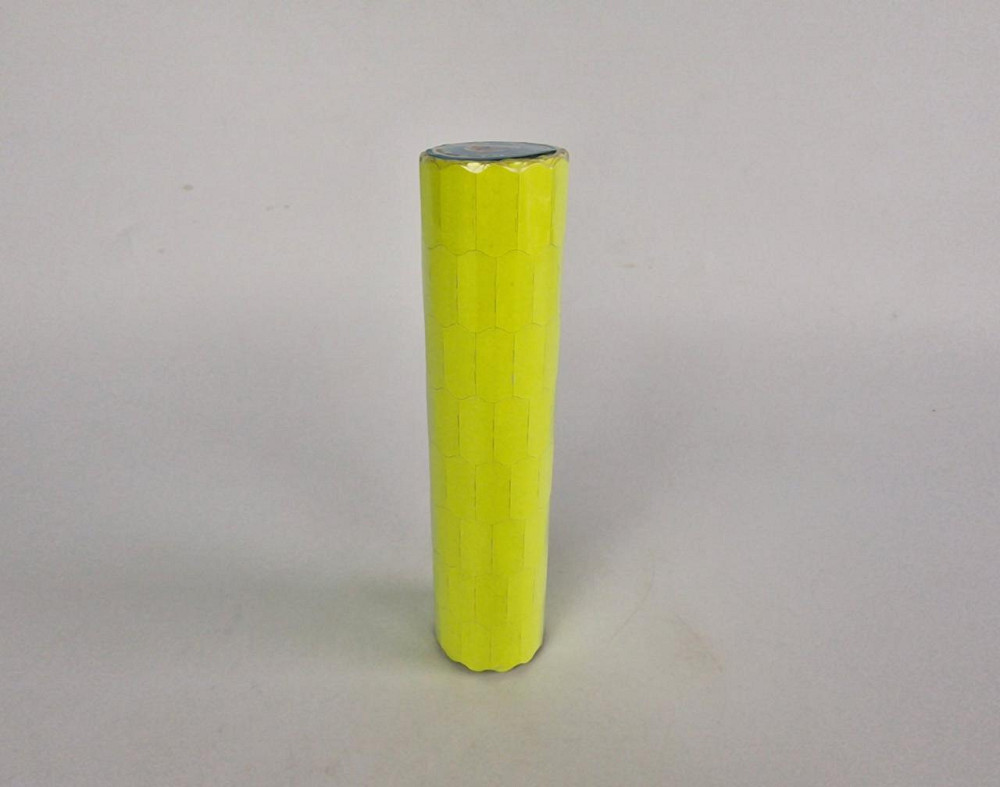 Цінник паперовий маленький жовтий (12х22 мм) 5 м (а8) (8 шт.) Харків - фото 1