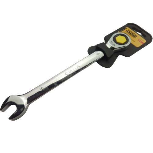 Ключ ріжково-накидний з тріскачкою 15мм CrV СИЛА Житомир - фото 2