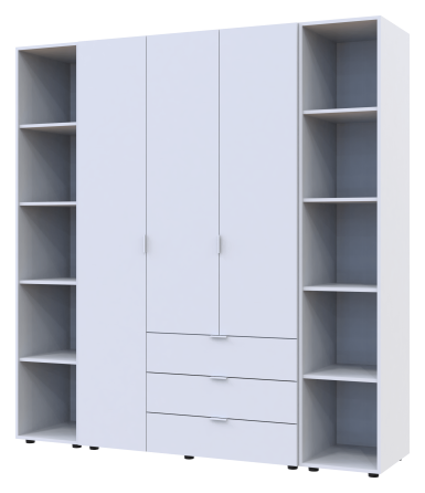 Комплект шаф для одягу Doros Гелар (3 шт.) 192,6х49,5х203,4 см Білий (DRS-011174) Львів