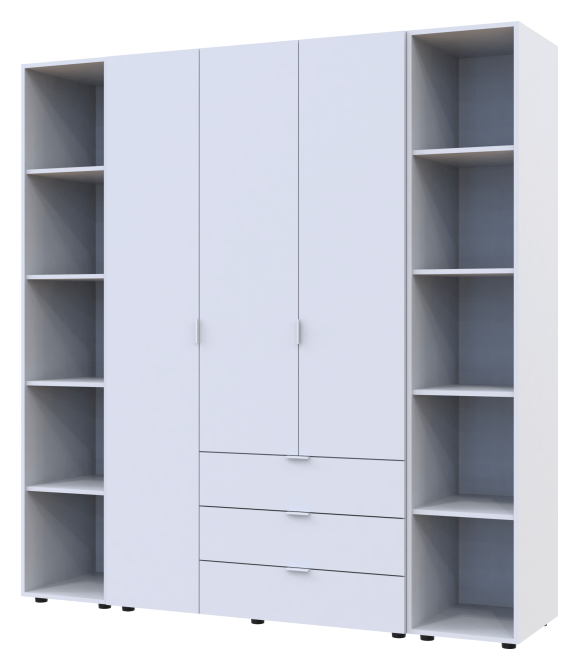 Комплект шкафов для одежды Doros Гелар (3 шт.) 192,6х49,5х203,4 см Белый (DRS-011174) Львов - изображение 3