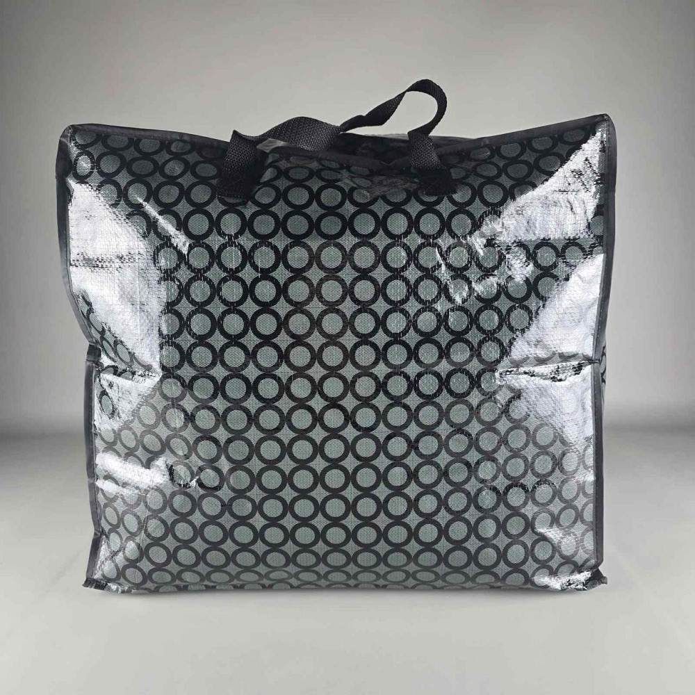 Сумка хозяйственная на змейке , полипропиленовая,  с цветным рисунком  №3 Шахматы+круги (50x34x22) (1 шт) Харьков - изображение 7