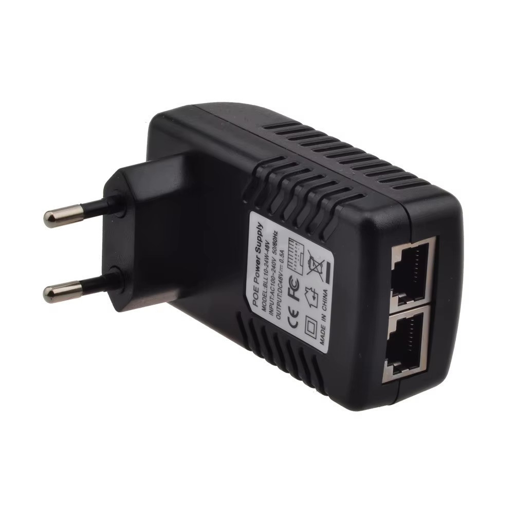 Інжектор PoE адаптер RJ45 48В 0.5А для живлення IP камер відеоспостереження Київ - фото 9